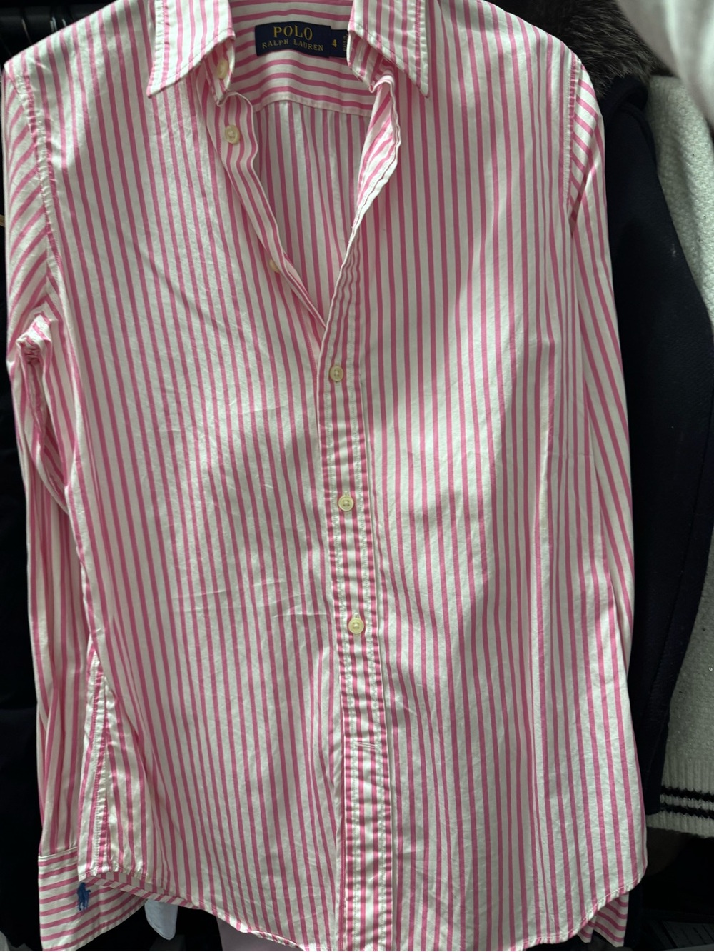 Polo by Ralph Lauren Pink White Stripe Button-Down Shirt